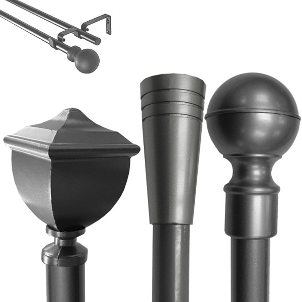 KATINA DOUBLE POLE SET - GUNMETAL - Magasins Hart | Hart Stores