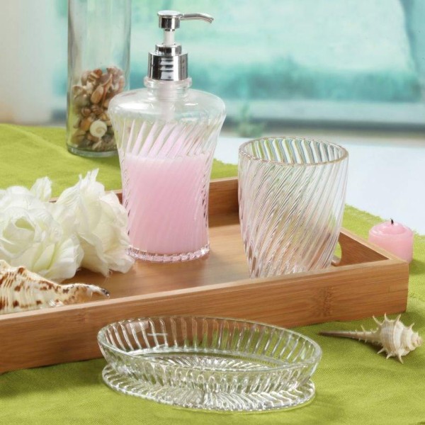 Glass Bathroom Accessories Set 3 Pieces - Magasins Hart | Hart Stores
