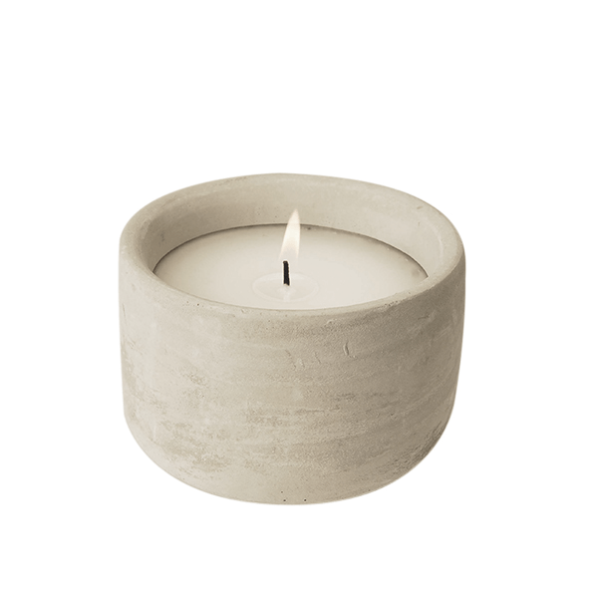 Cement Casted Candle Jar