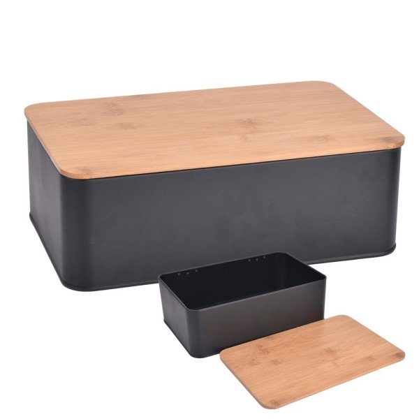 Bread bin with bamboo cover - Magasins Hart | Hart Stores