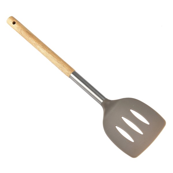 À la Cuisine - Silicone Slotted Turner with Acacia Wood Handle - Magasins Hart | Hart Stores