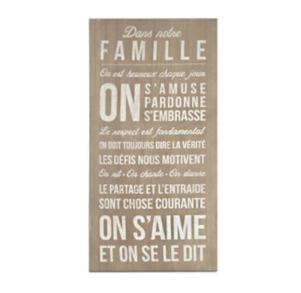 Dans notre Famille Wall Art