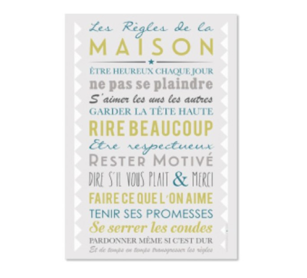 Les Règles de la Maison Wall Art