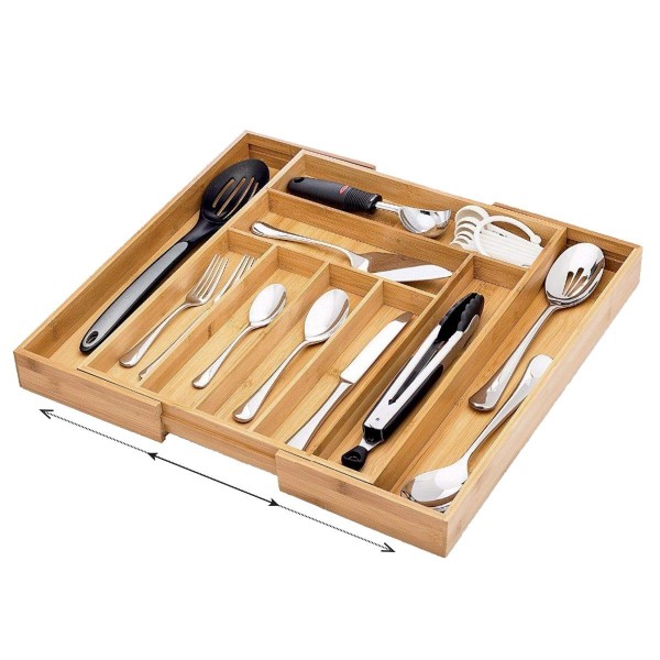 Organisateur de tiroir extensible en bambou