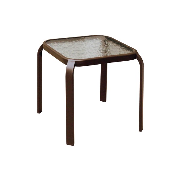 Steel Square Side Table Bronze