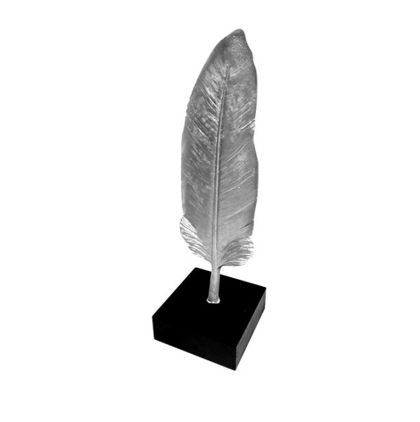 Plume blanche décorative