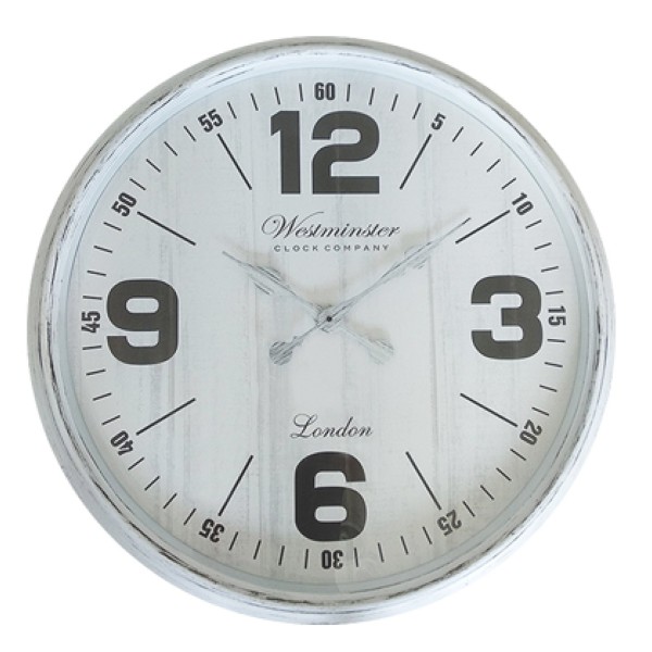 30 Inch White Clock - Magasins Hart | Hart Stores