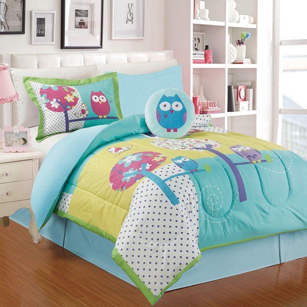 Owl - 4 Piece Twin Kids Comforter Set - Magasins Hart | Hart Stores
