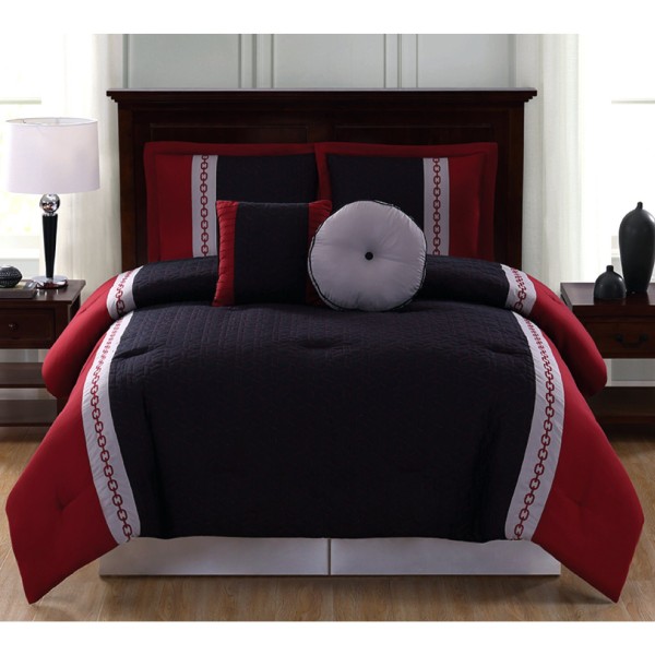 Lauren Taylor - Shirley 5 Piece Embroidered Comforter Set - Magasins Hart | Hart Stores