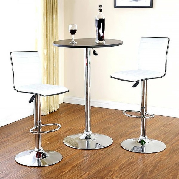 Tabouret de bar rembourré en simili cuir