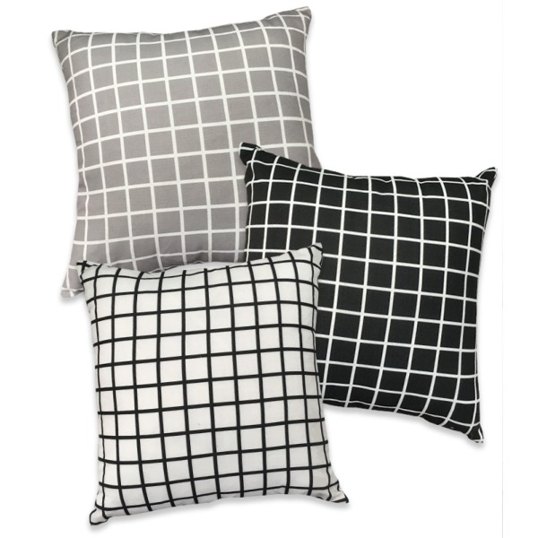 Windowpane Faux Linen Cushion - Magasins Hart | Hart Stores