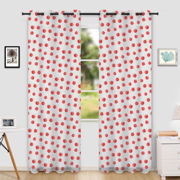 Calypso - 2 Pack Faux Linen Sheer Grommet Panels | 52