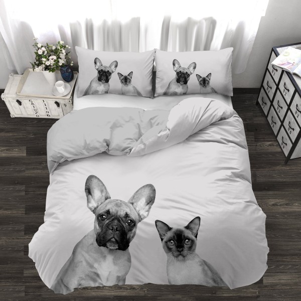Cat & Dog Novelty Printed 3 Piece Comforter Set - Magasins Hart | Hart Stores