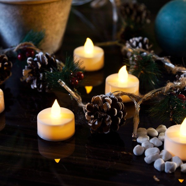 Xmas Flameless LED Tea Light Set | 6-Piece