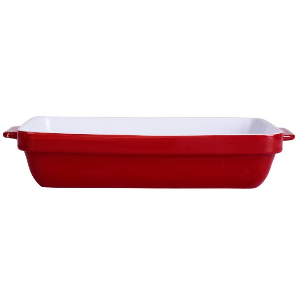 Large Red Rectangular Baking Stoneware Dish