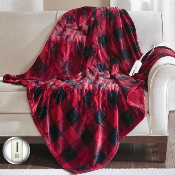 Buffalo Flannel Plaid Electric Heated Throw - Magasins Hart | Hart Stores
