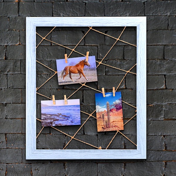Cadre avec pince pour photo en couleur pastel