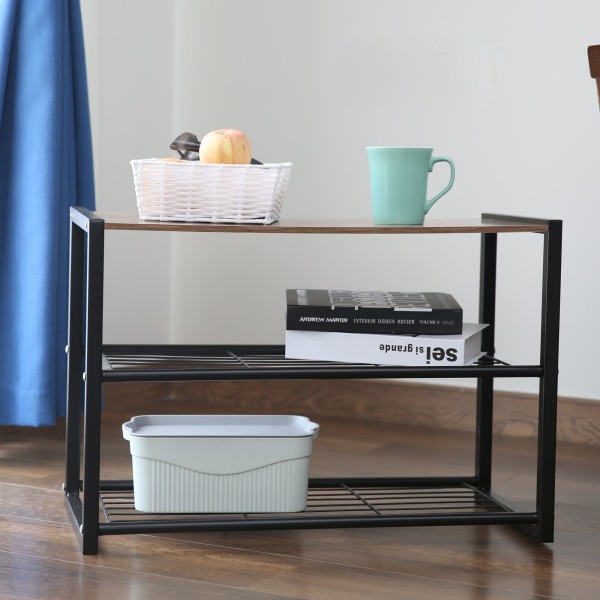 3 Tier Shelving Rack With Wood Look Top - Magasins Hart | Hart Stores