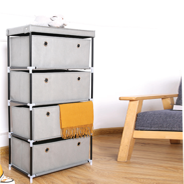 Organisateur à 4 tiroirs cubes gris