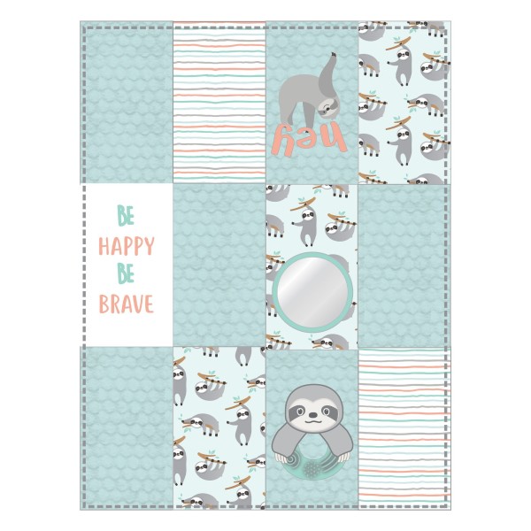 Baby Activity Blanket - Sloth - Blue - 30x40'' - Magasins Hart | Hart Stores