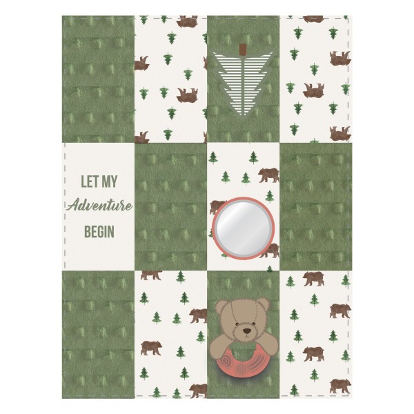Baby Activity Blanket - Bear - Khaki - 30x40'' - Magasins Hart | Hart Stores