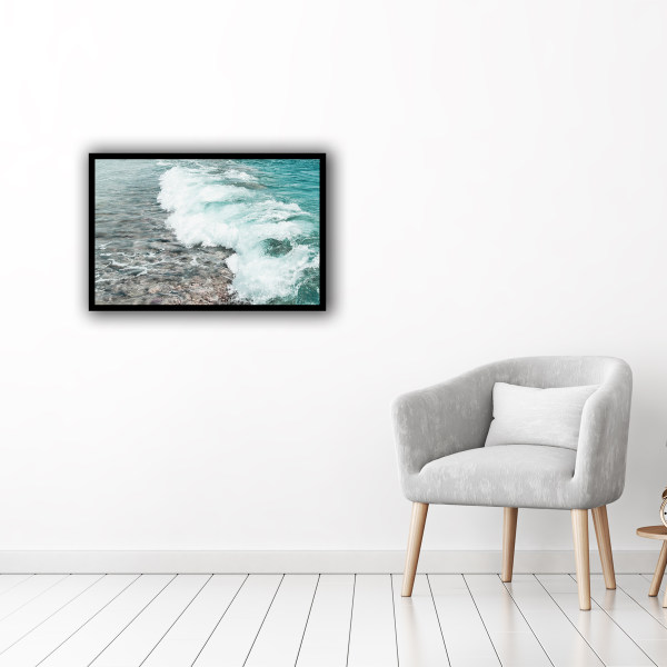 Bord de mer, Toile Encadrée