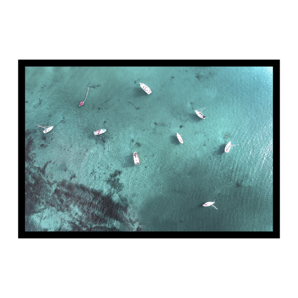 Bord de mer, Toile Encadrée