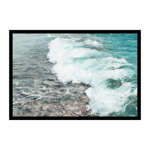 Bord de mer, Toile Encadrée