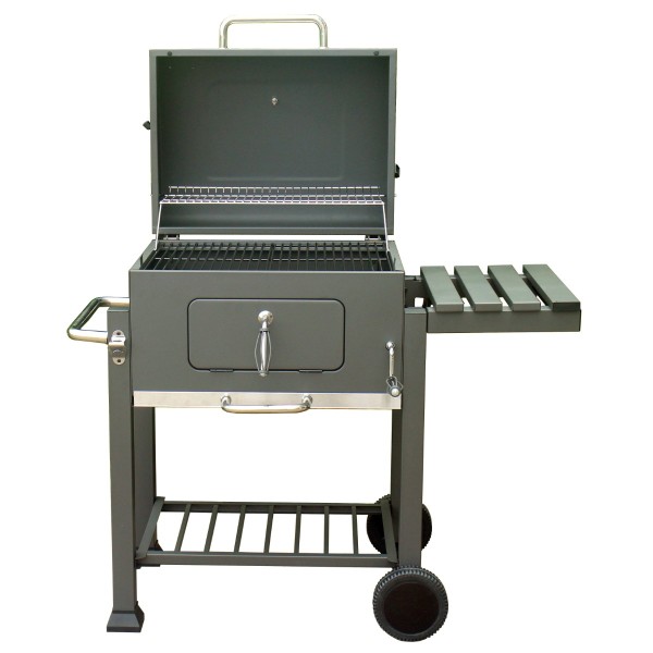BBQ au charbon de bois portable avec étagère latérale pliable