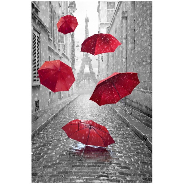 Canvas - Red Umbrellas in Paris - Magasins Hart | Hart Stores