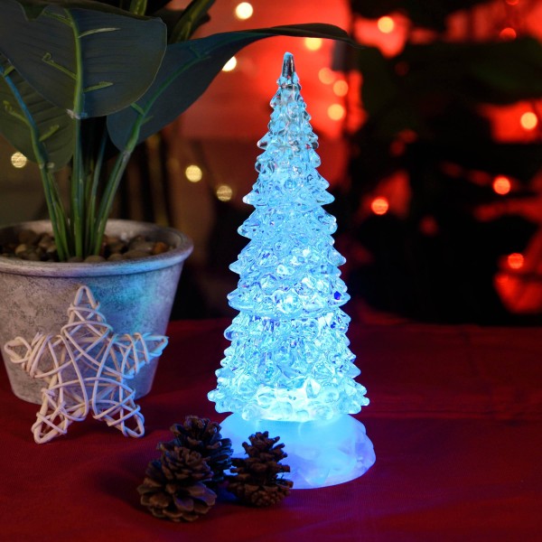 Arbre à paillettes DEL | 21,5 cm