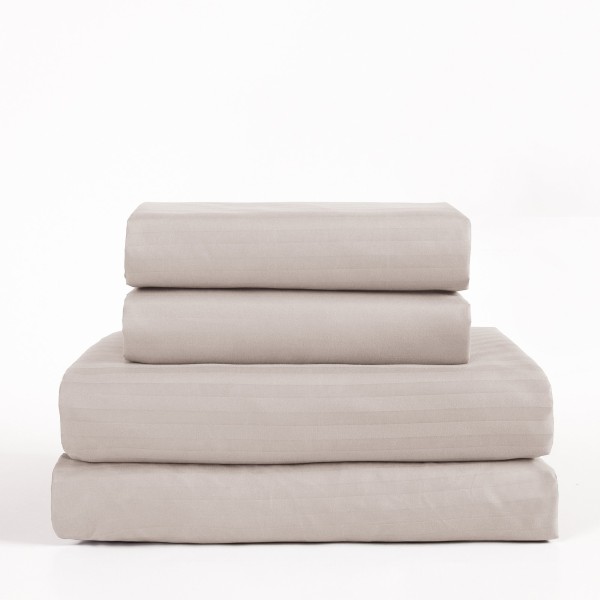Lauren Taylor | Back To Basics - Ensemble de draps en microfibre à motifs dobby