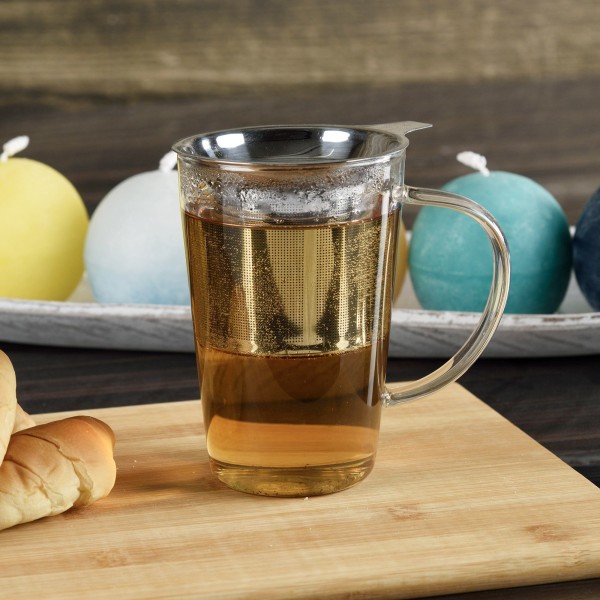 Glass Mug 450ml W/Tea Infuser