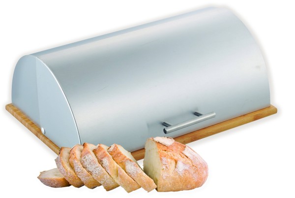 Stainless Steel Bread Box with Bamboo Base - Magasins Hart | Hart Stores
