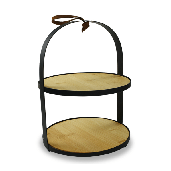 2-Tier Bamboo Serving Tray - Magasins Hart | Hart Stores