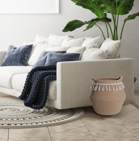 Seagrass Basket with Tassels