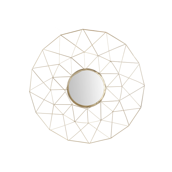 Mirror Round Geo Gold 60X60