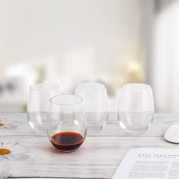 Lola | Set of 4 Stemless Wine Glasses | 19 oz. (561 mL)