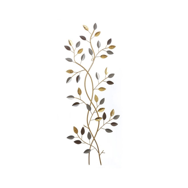 Gold Metal Leaves Wall Art