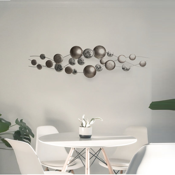 Art mural cercles d'argent