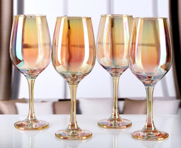 OLYMPE Lustre Wine Glasses - Set of 4