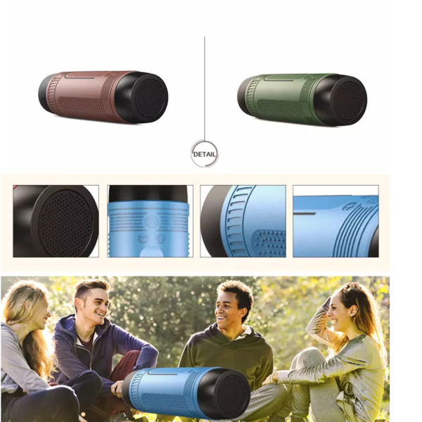 Silicon Bluetooth Speaker With Light For Bike