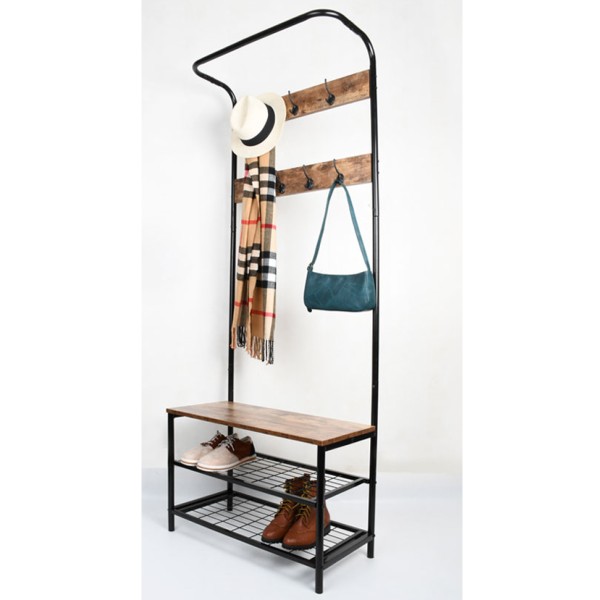 Hall Tree Bench And Hooks