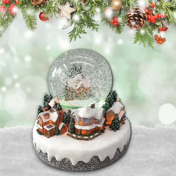 Xmas Musical Village - Tree Turning & River 17.5*14*19