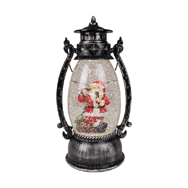 Xmas Santa Phone Lantern Vintage Black 13.5x11x25.5