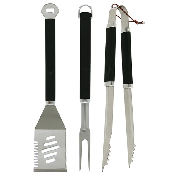 Ensemble d'outils de barbecue en acier inoxydable 3 pièces