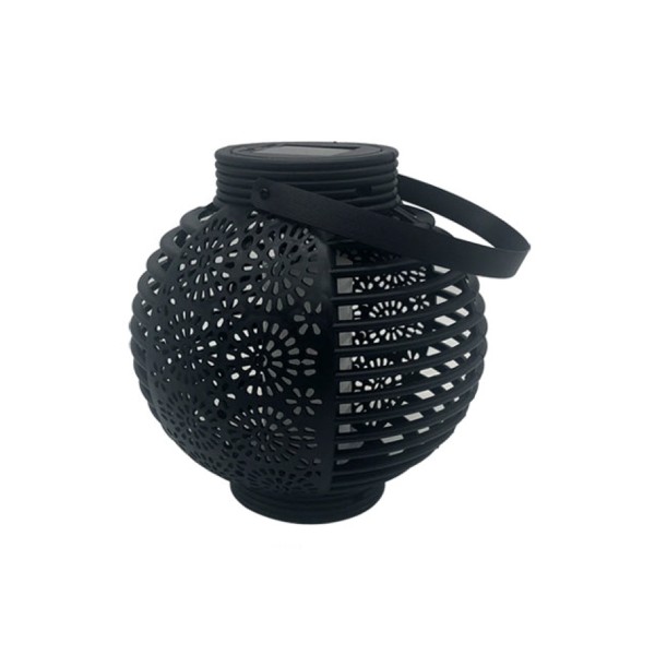 Solar Lantern Mosaic Black 20cm