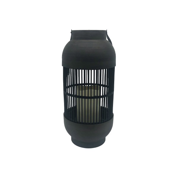 Solar Lantern Dark Wood Look 15x32in