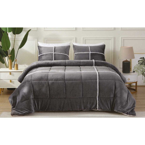 Lauren Taylor - CARLOS 3pcs Ensemble doudou Sherpa Patchwork