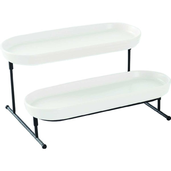 A LA CUISINE - 2 TIER OVAL PLATE WITH RACK